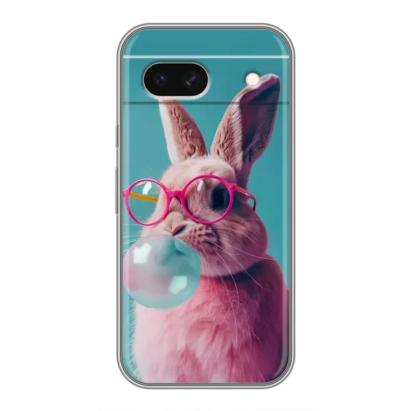 Чехол с принтом «Кролик в очках» для Google Pixel 8A Чехол с принтом «Кролик в очках» для Google Pixel 8A