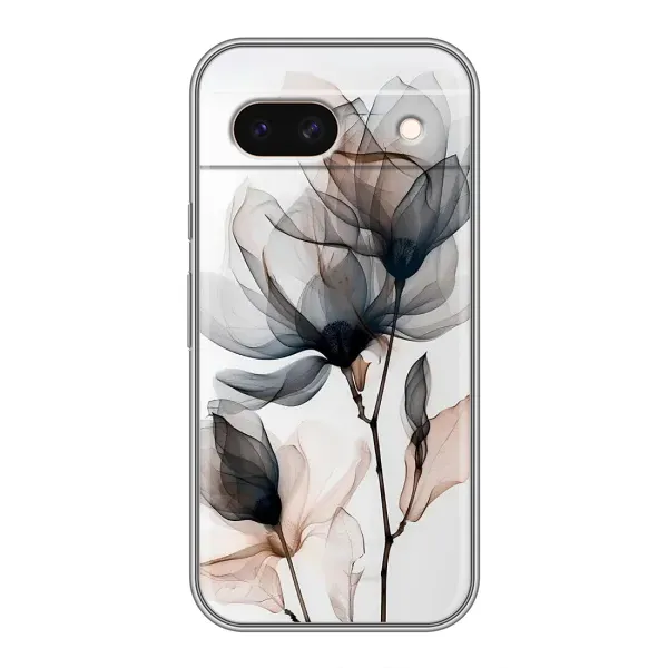 Чехол с принтом «Цветы на белом» для Google Pixel 8A