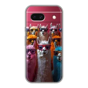 Чехол с принтом «Ламы в очках» для Google Pixel 8A