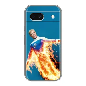 Чохол з принтом «Людина-факел у вогні» для Google Pixel 8A