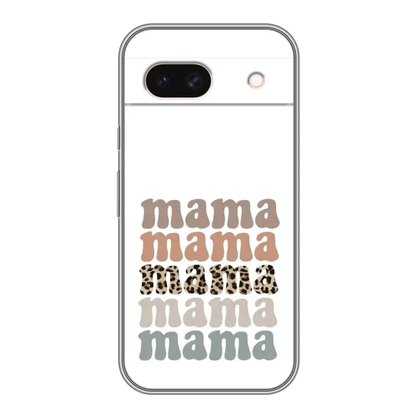 Чохол з принтом «Текстовий колаж мама» для Google Pixel 8A