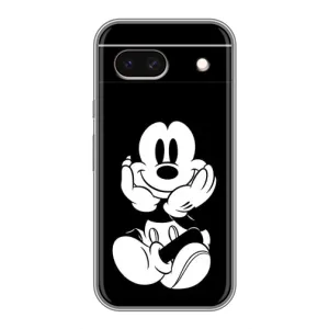 Міккі Маус чохол для Google Pixel 8A (AlphaPrint - Мультяшні) (Маус на чорному)