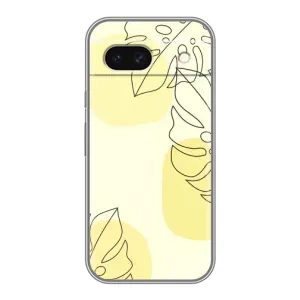 Силконовий чохол з принтом в квітах на Google Pixel 8A (Жовта монстера арт)