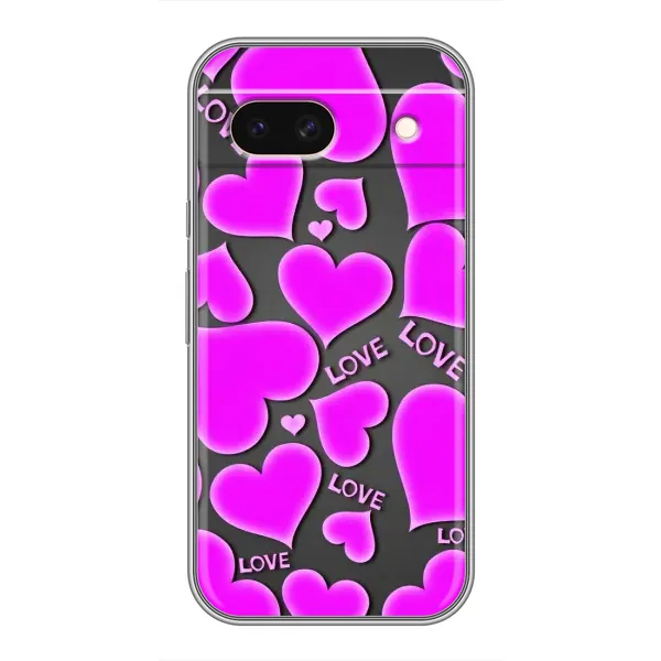 Чехол с принтом «Pink hearts» для Google Pixel 8A Чехол с принтом «Pink hearts» для Google Pixel 8A