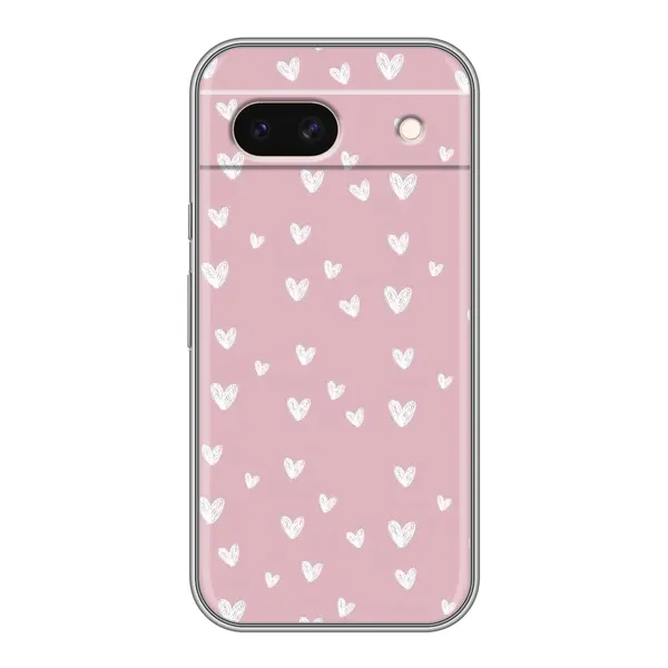 Чохол з принтом «Сердечки на рожевому» для Google Pixel 8A Чохол з принтом «Сердечки на рожевому» для Google Pixel 8A
