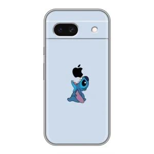 Чохол з принтом Стіч на Google Pixel 8A (Stitch apple)