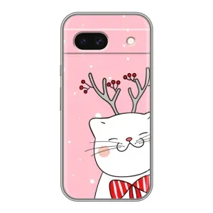 Чехол с принтом «Зимний кот» для Google Pixel 8A