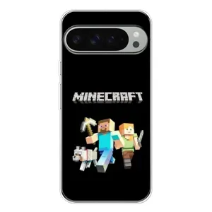 Чехол Майнкрафт на Google Pixel 9 Pro XL (AlphaPrint) Minecraft (герои Minecraft)