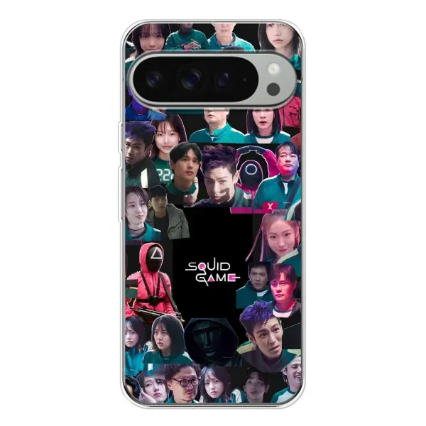 Чехол с принтом «Коллаж Игра кальмара» для Google Pixel 9 Pro XL Чехол с принтом «Коллаж Игра кальмара» для Google Pixel 9 Pro XL