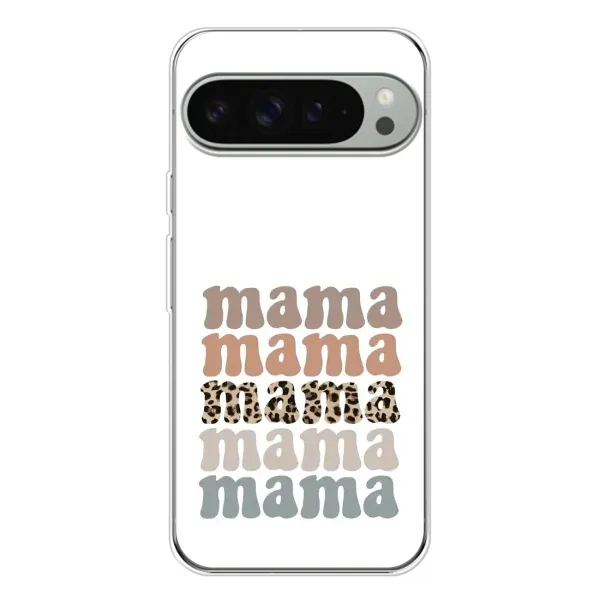 Чехол с принтом «Текстовый коллаж мама» для Google Pixel 9 Pro XL
