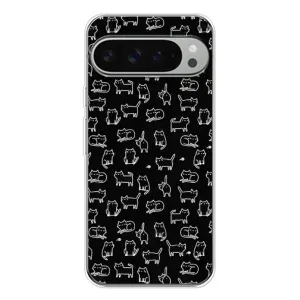 Чохол з принтом для Google Pixel 9 Pro XL (AlphaPrint) Модні коти (Маленькі котики)