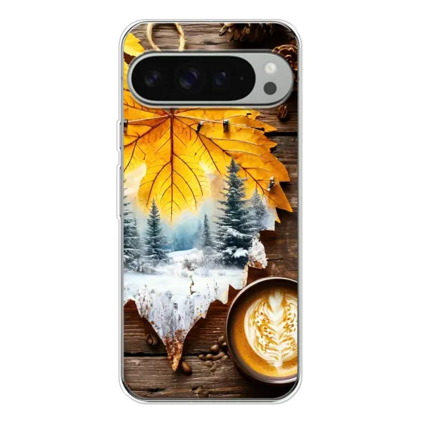 Чохол з принтом «Осінньо-зимова кава» для Google Pixel 9 Pro XL