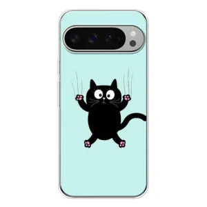 Чохол з принтом для Google Pixel 9 Pro XL (AlphaPrint) Модні коти (Падаючий кіт)