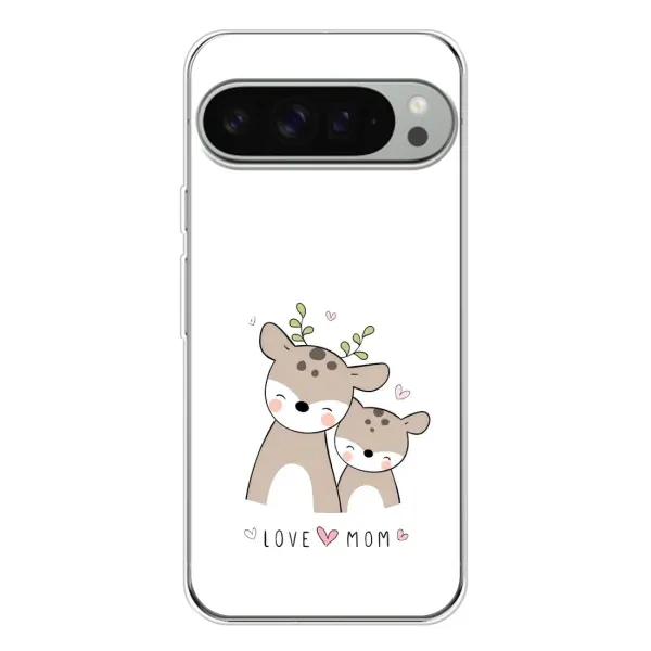 Чехол с принтом «Оленята мама и малыш» для Google Pixel 9 Pro XL