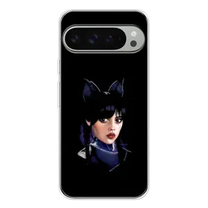 Чехлы Венсдей на Google Pixel 9 Pro XL Уэнсдей (AlphaPrint) (серьезная Уэнздей)