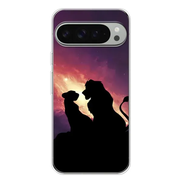 Чехол с принтом «Силуэт Симба и Налу» для Google Pixel 9 Pro XL