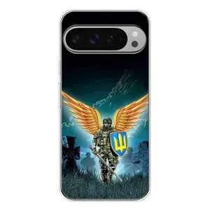 Чехлы с картинкой ЗСУ для Google Pixel 9 Pro XL (AlphaPrint) (Солдат ЗСУ)