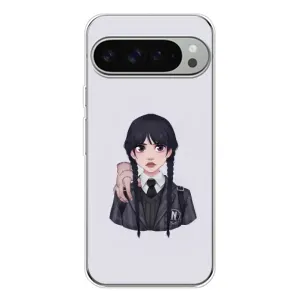 Чехлы Венсдей на Google Pixel 9 Pro XL Уэнсдей (AlphaPrint) (Уэнздей и Вещь)