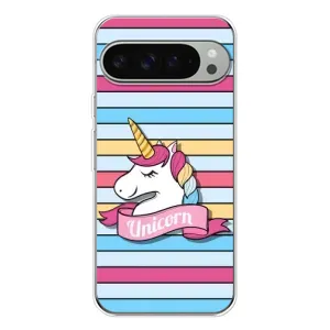 Чехол для Пиксель 9 Про ХЛ - (Единорожки - Новинки) (AlphaPrint) (Unicorn)