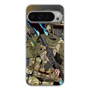Чехлы с картинкой ЗСУ для Google Pixel 9 Pro XL (AlphaPrint) (Воїн ЗСУ)