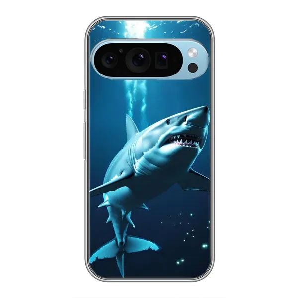 Чохол з принтом «Акула під водою» для Google Pixel 9 Pro