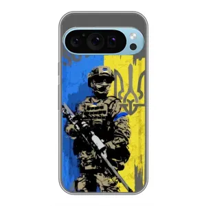 Чехлы с картинкой ЗСУ для Google Pixel 9 Pro (AlphaPrint) (АРТ солдат)