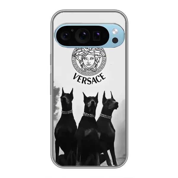 Чохол з принтом «Доберман Версаче» для Google Pixel 9 Pro Чохол з принтом «Доберман Версаче» для Google Pixel 9 Pro