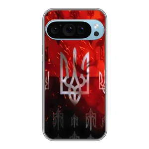 Украинские Чехлы для Google Pixel 9 Pro с картинкой УПА (AlphaPrint) (ГЕРБ УПА)