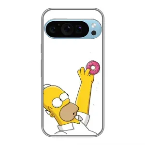 Чjхол з Сімпсонами для Google Pixel 9 Pro (VPrint) (Гомер з пончиком)
