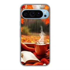 Чохол з принтом «Кава і дощ» для Google Pixel 9 Pro