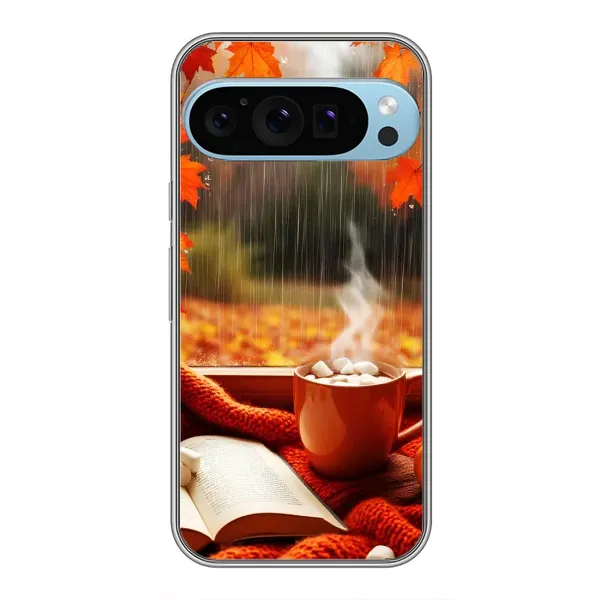 Чохол з принтом «Кава і дощ» для Google Pixel 9 Pro Чохол з принтом «Кава і дощ» для Google Pixel 9 Pro