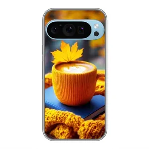 Чохол з принтом «Кава на жовтому пледі» для Google Pixel 9 Pro