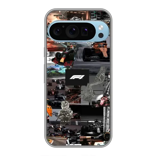 Чохол з принтом «Гоночний колаж Ф1» для Google Pixel 9 Pro Чохол з принтом «Гоночний колаж Ф1» для Google Pixel 9 Pro