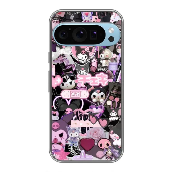 Чехол с принтом «Коллаж Куроми» для Google Pixel 9 Pro Чехол с принтом «Коллаж Куроми» для Google Pixel 9 Pro