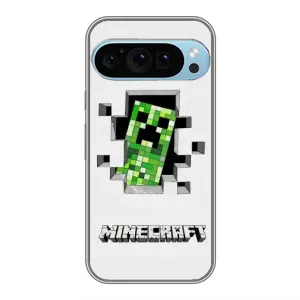 Чехол Майнкрафт на Google Pixel 9 Pro (AlphaPrint) Minecraft (крипер Майнкрафт)