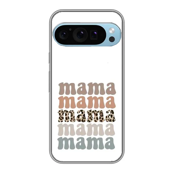 Чехол с принтом «Текстовый коллаж мама» для Google Pixel 9 Pro Чехол с принтом «Текстовый коллаж мама» для Google Pixel 9 Pro