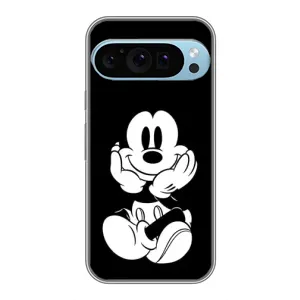 Міккі Маус чохол для Google Pixel 9 Pro (AlphaPrint - Мультяшні) (Маус на чорному)