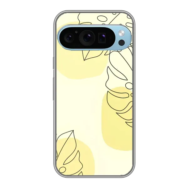 Чехол с принтом «Желтая монстера арт» для Google Pixel 9 Pro