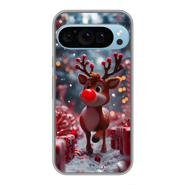 Чехол с принтом «Олень среди подарков» для Google Pixel 9 Pro