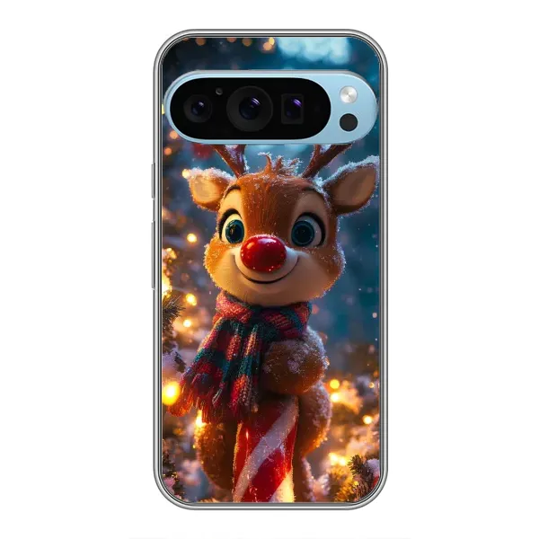 Чехол с принтом «Олень с шарфом» для Google Pixel 9 Pro