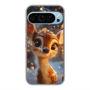 Чехол с принтом «Олененок среди гирлянд» для Google Pixel 9 Pro