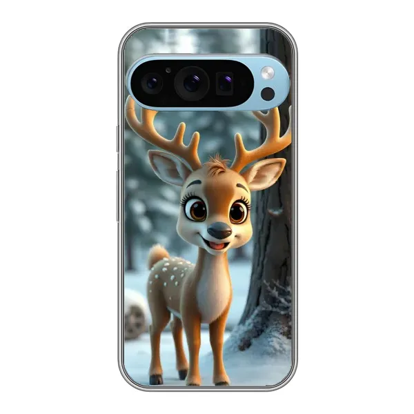Чехол с принтом «Олененок в лесу» для Google Pixel 9 Pro