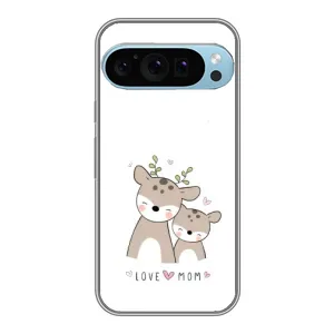 Чехол с принтом «Оленята мама и малыш» для Google Pixel 9 Pro