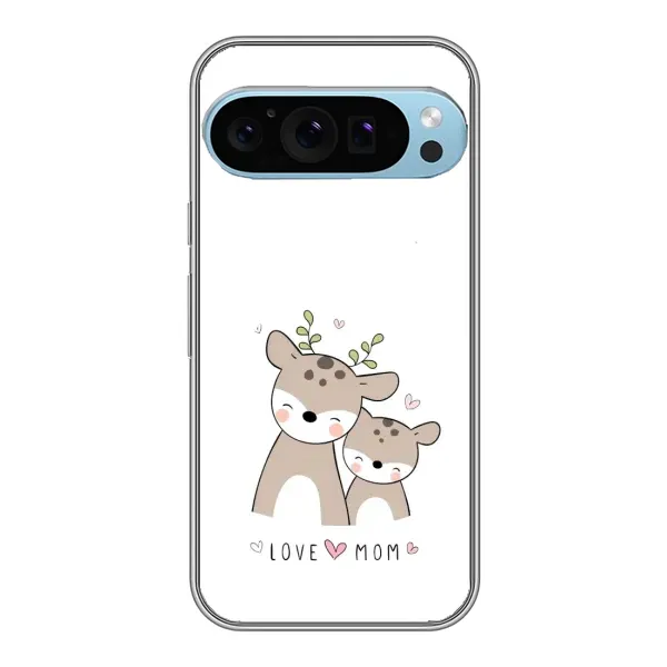 Чехол с принтом «Оленята мама и малыш» для Google Pixel 9 Pro Чехол с принтом «Оленята мама и малыш» для Google Pixel 9 Pro