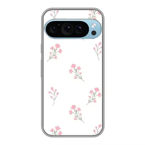 Чохол з принтом «Рожеві квіти» для Google Pixel 9 Pro