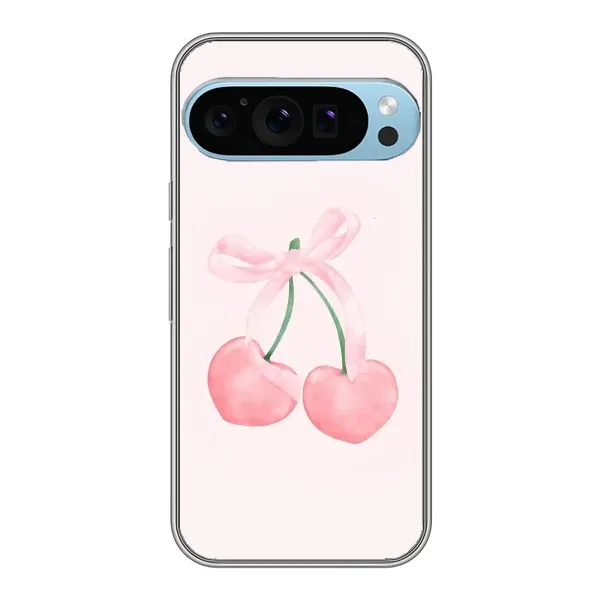 Чохол з принтом «Рожеві вишні» для Google Pixel 9 Pro