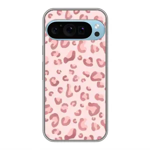 Чохол з принтом «Рожевий леопард» для Google Pixel 9 Pro