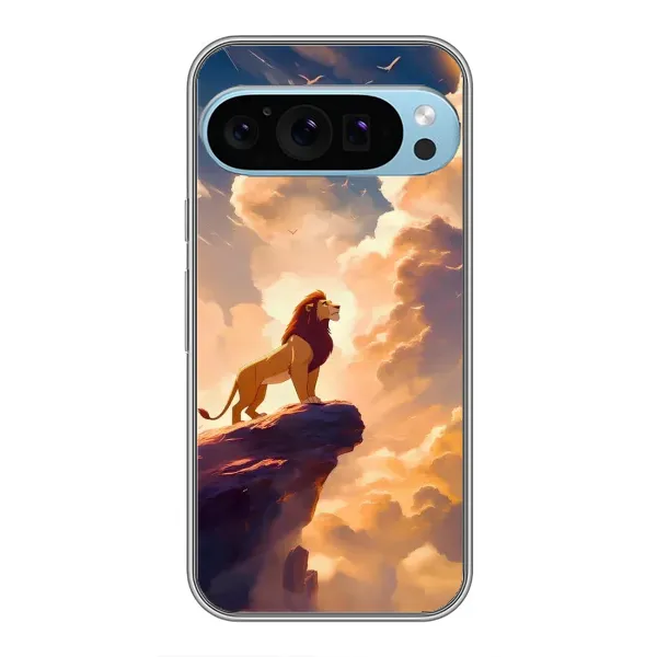 Чохол з принтом «Сімба на скелі» для Google Pixel 9 Pro