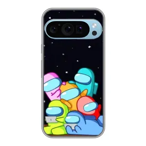Чехол Амонг Ас для Google Pixel 9 Pro (AlphaPrint) (Скины в космосе)