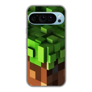 Чехол Майнкрафт на Google Pixel 9 Pro (AlphaPrint) Minecraft (текстура Майнкрафт)